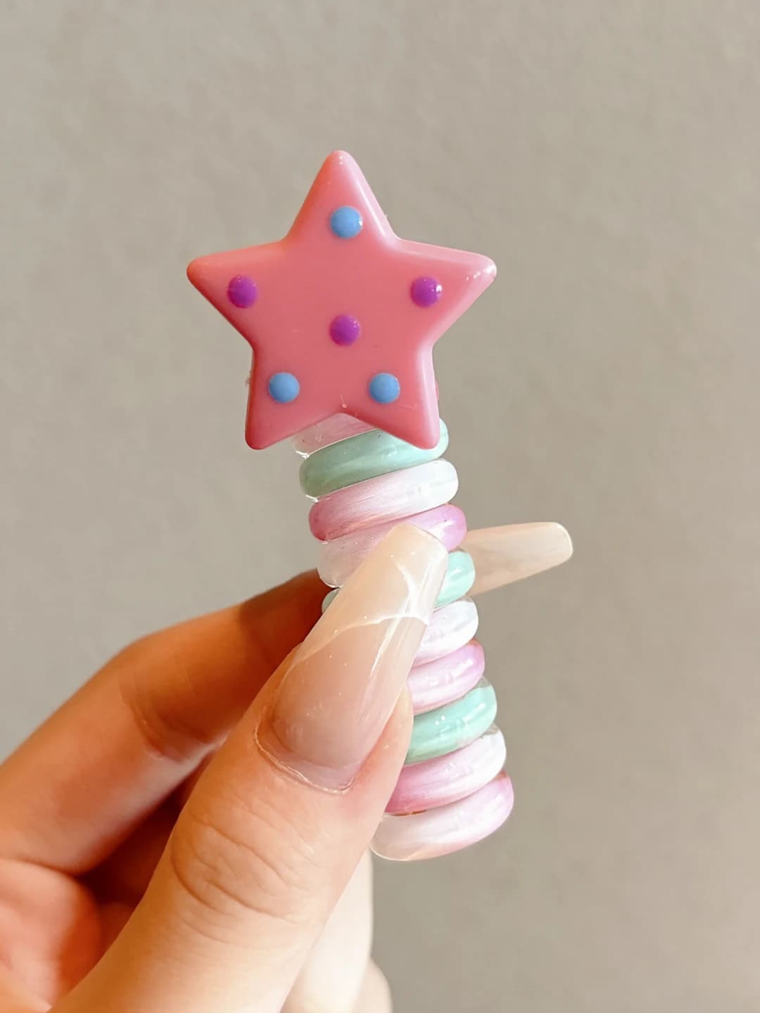 4# Star phone cord - pink