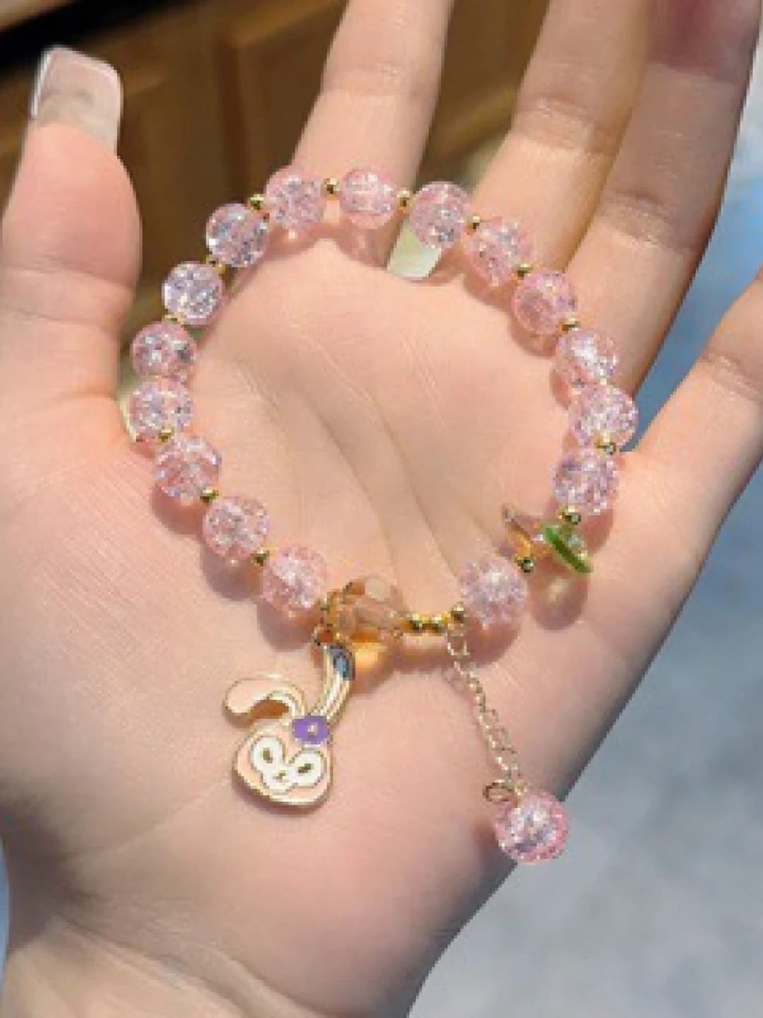 Pink StellaLou engraved bracelet