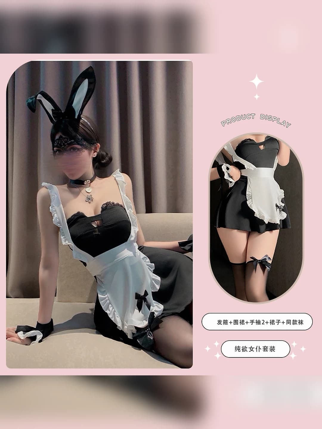 Headband + apron + cuffs 2 + dress + socks