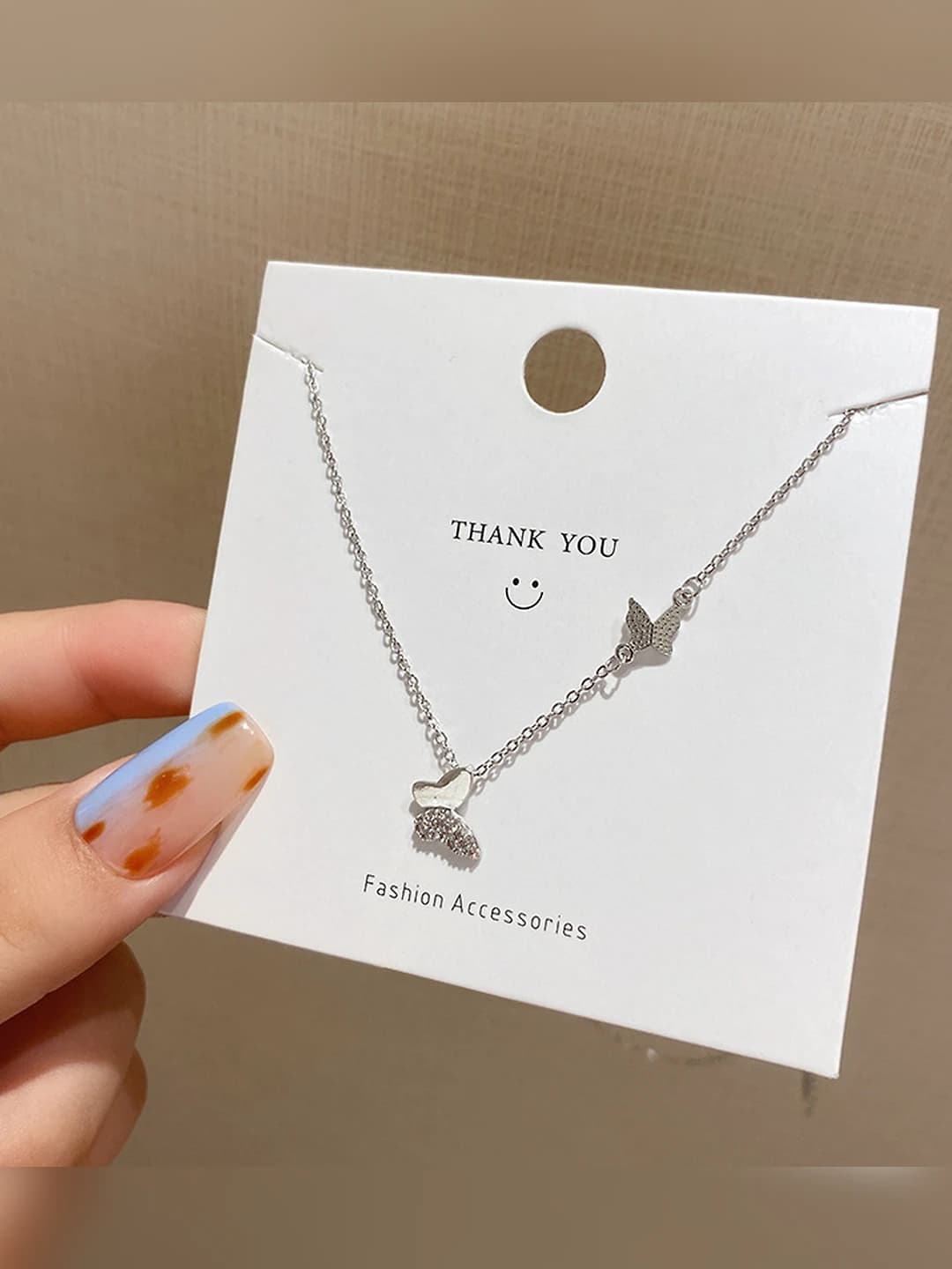 Double butterfly necklace