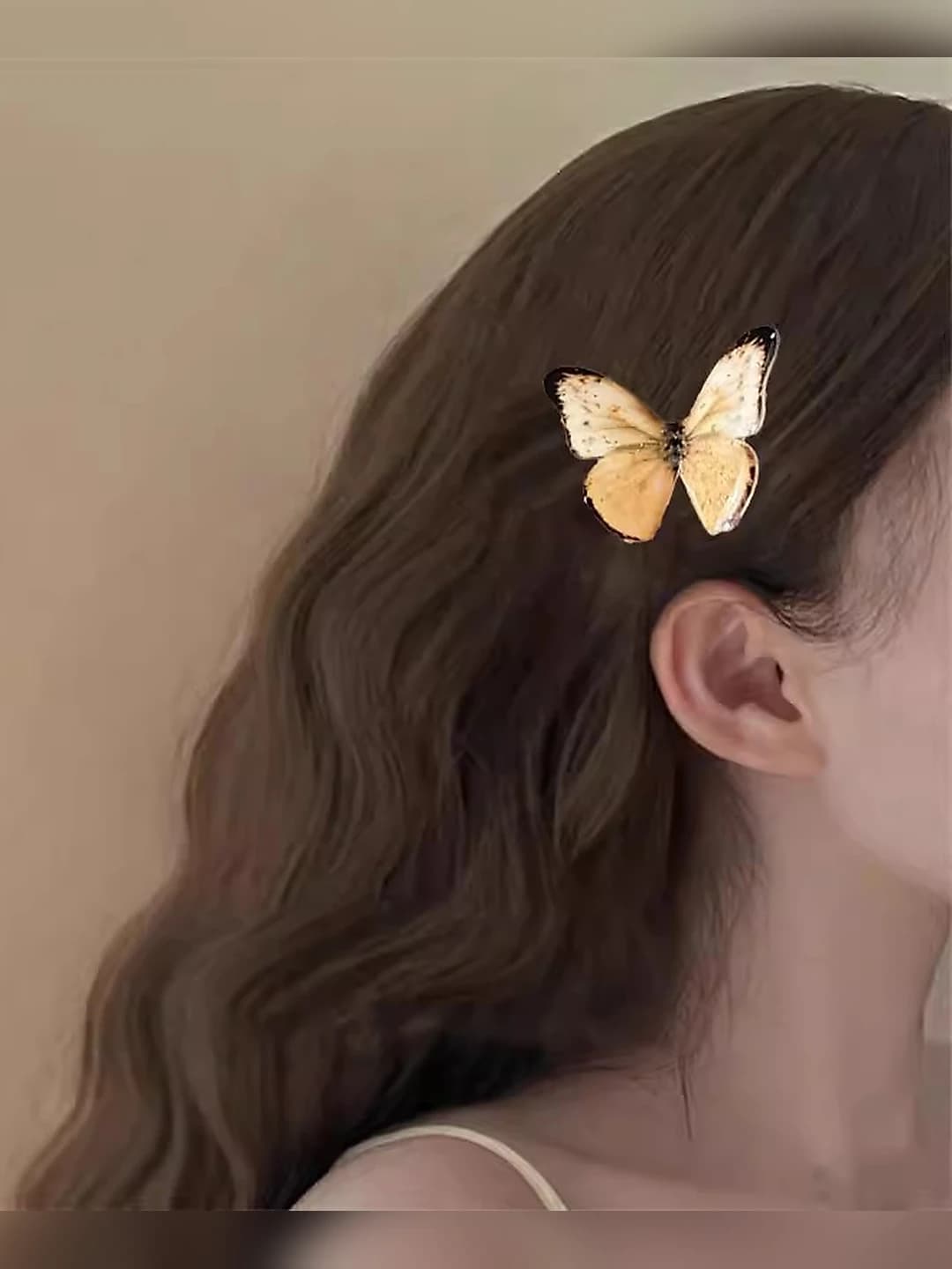 Yellow butterfly clip