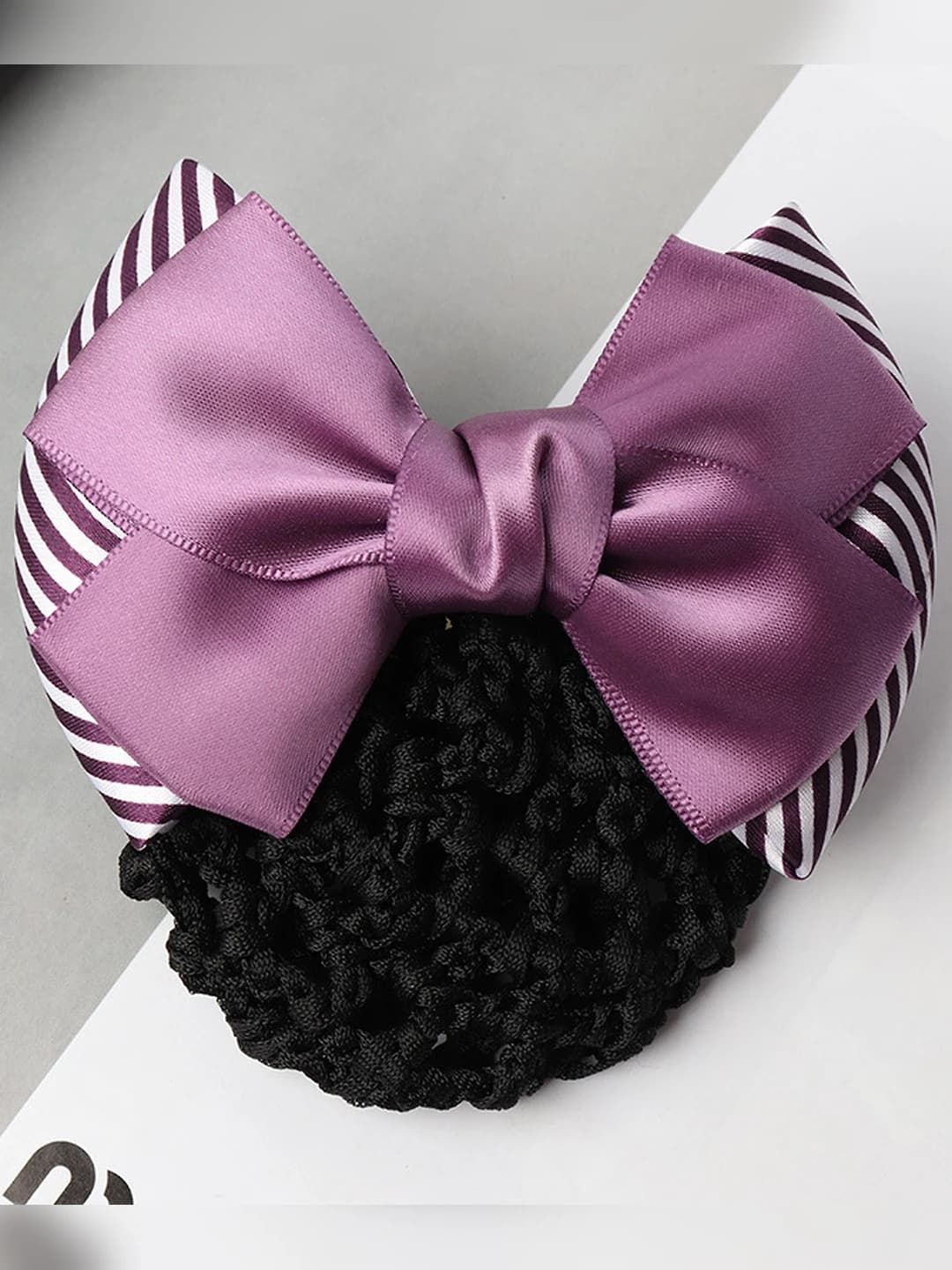 Purple, thick stripe, coarse mesh
