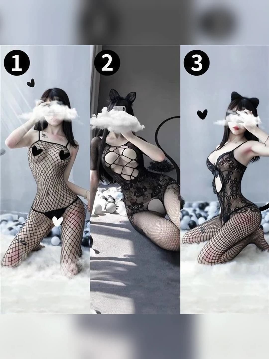 3 pcs 1+2+3