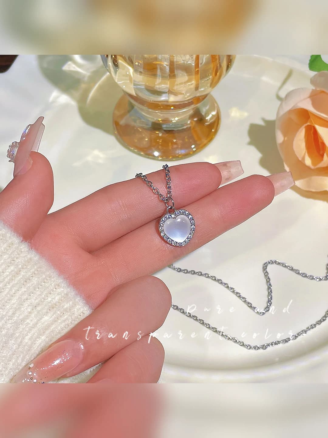 Crystal heart necklace