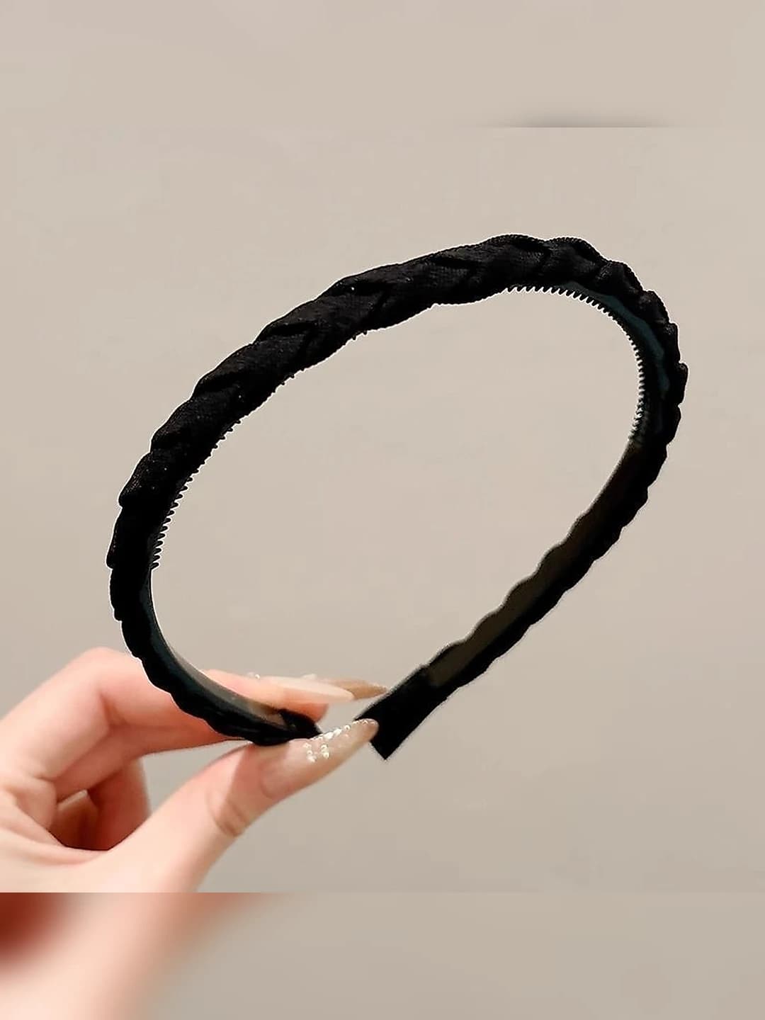1# Black braided headband
