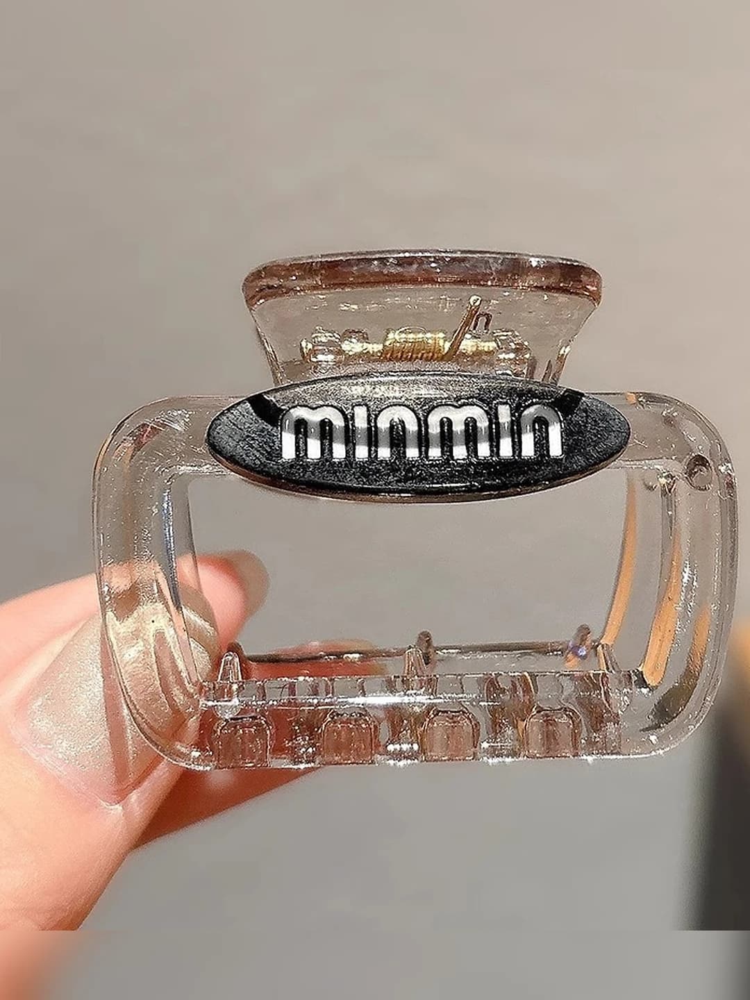 Clear min letter square clip