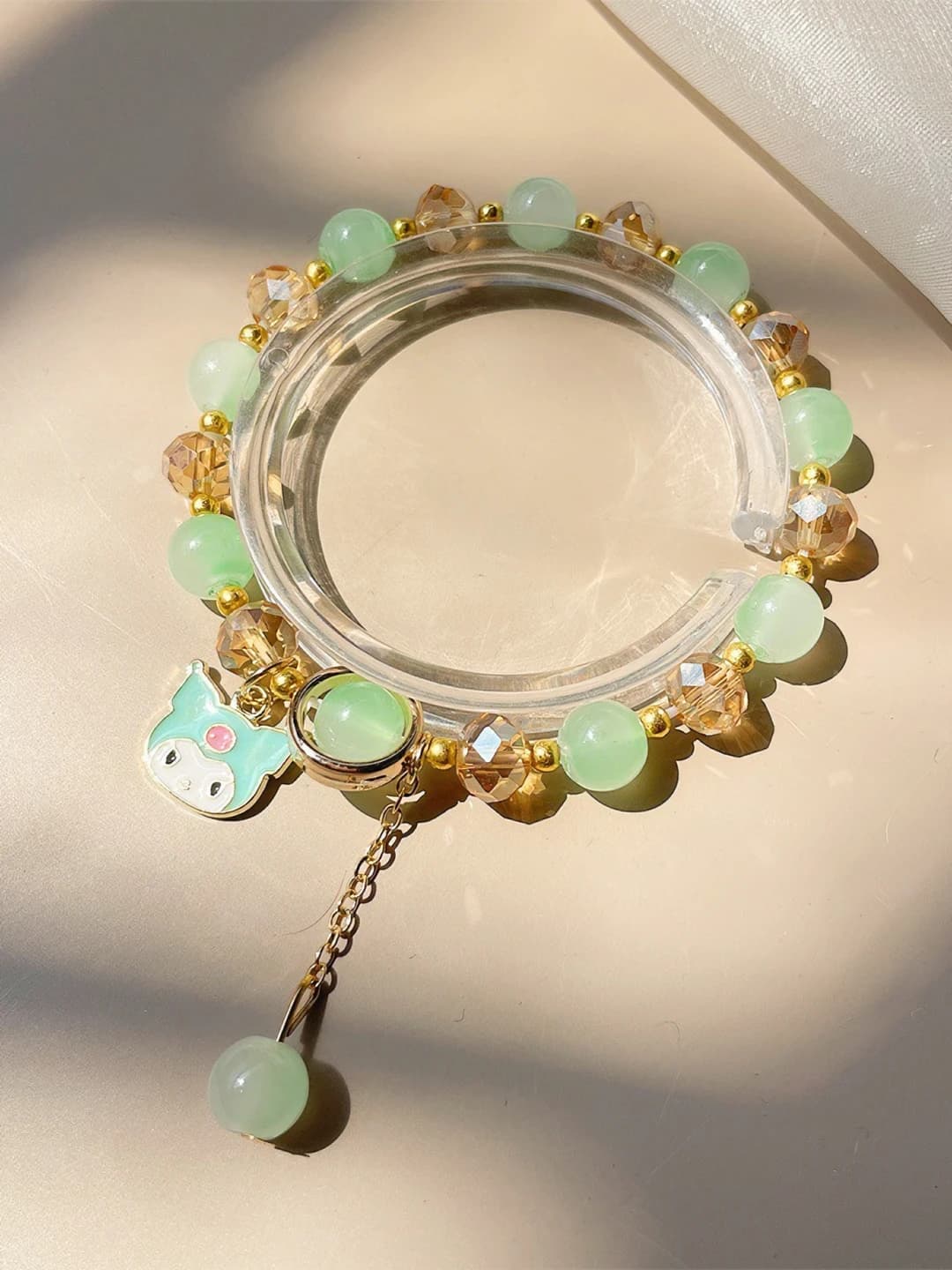 Blue clear green bracelet