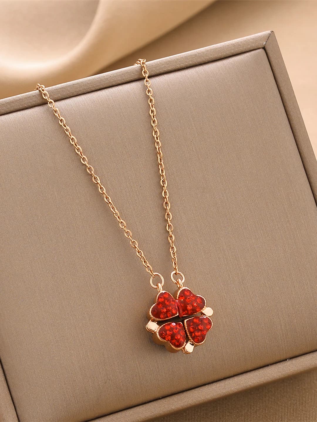 8854-Rosa oltin Qora-Qizil Ikki tomonli
