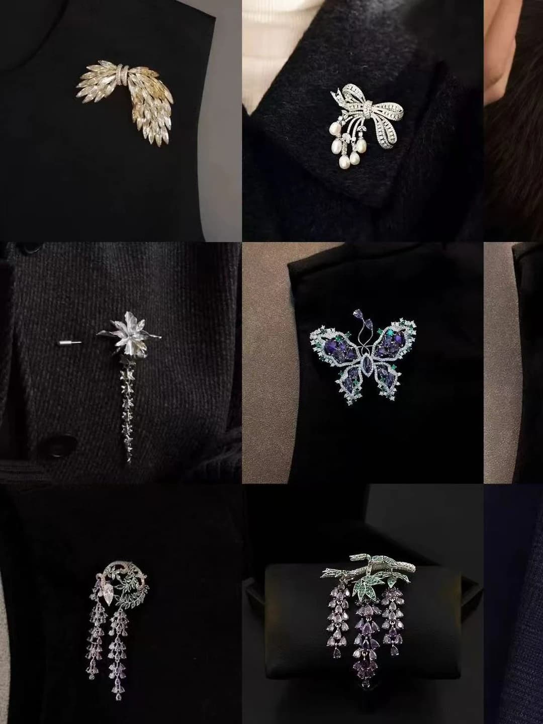 Ayollar uchun retro uslubdagi ginkgo bargli metall broshka