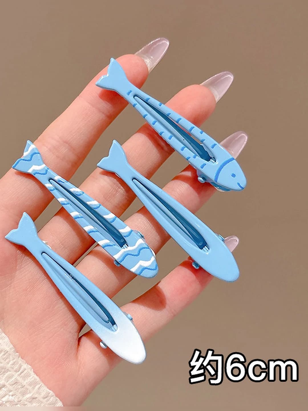 Синий, маленькая рыбка, 4 шт