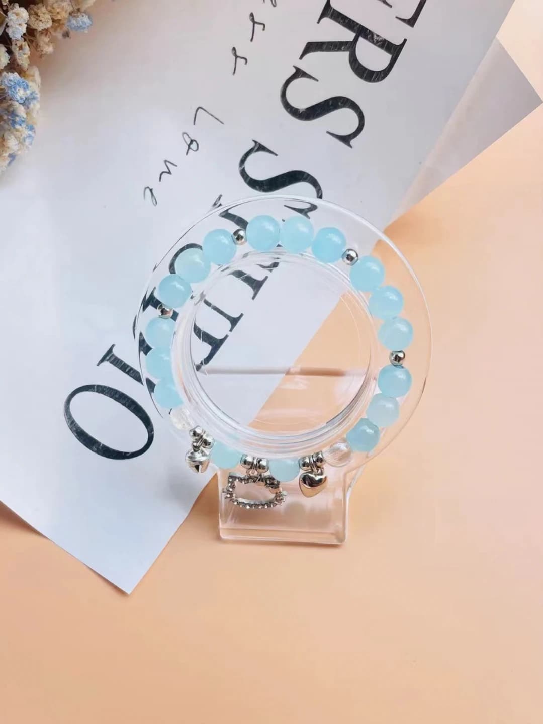 KT cat fake cat's eye bracelet (blue)