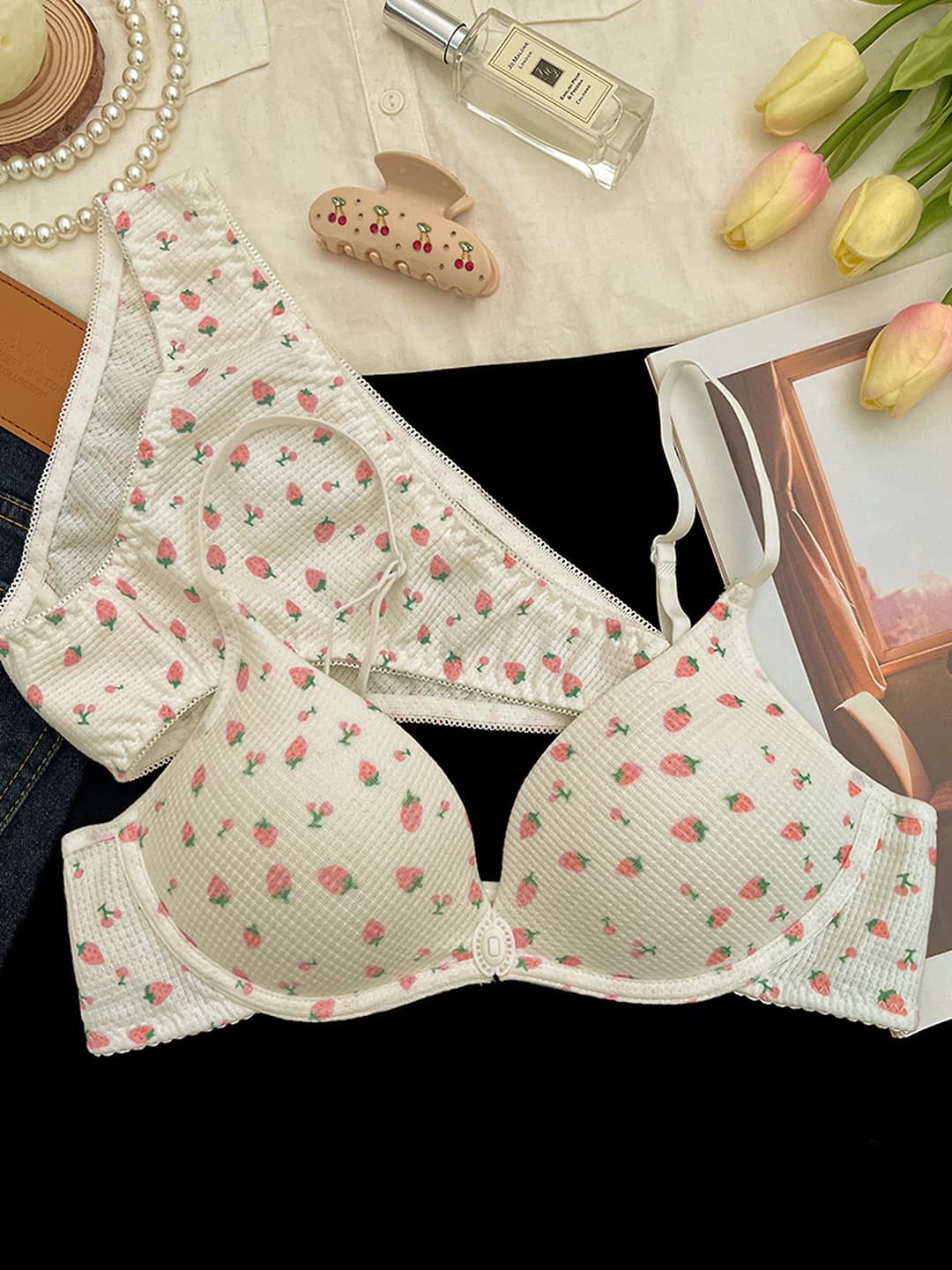 Strawberry front clasp (Set)