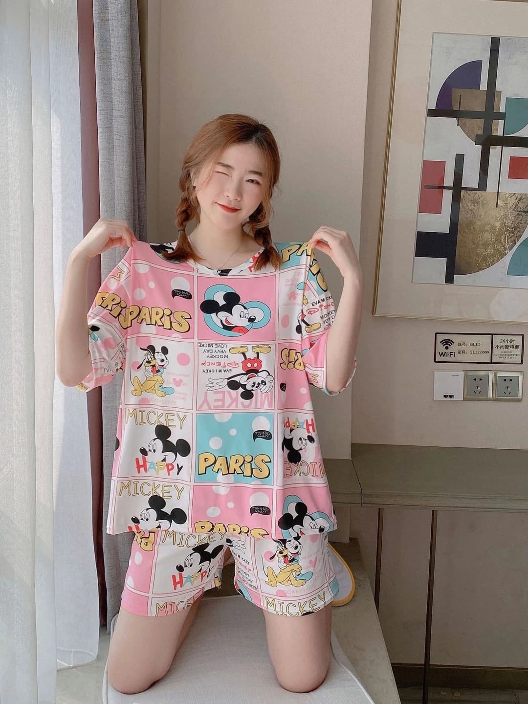 Short sleeve - Plaid Mickey