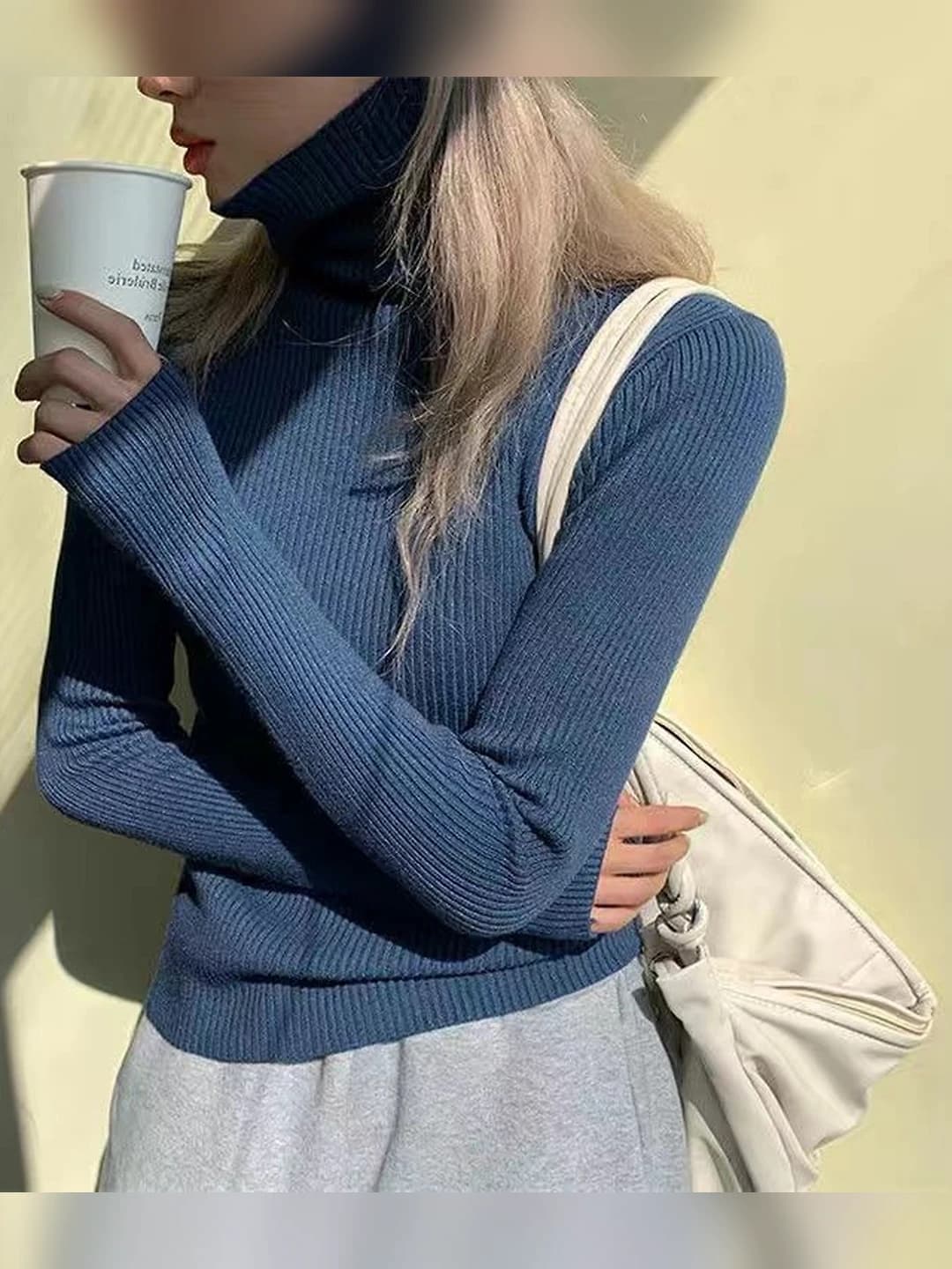 Navy Turtleneck