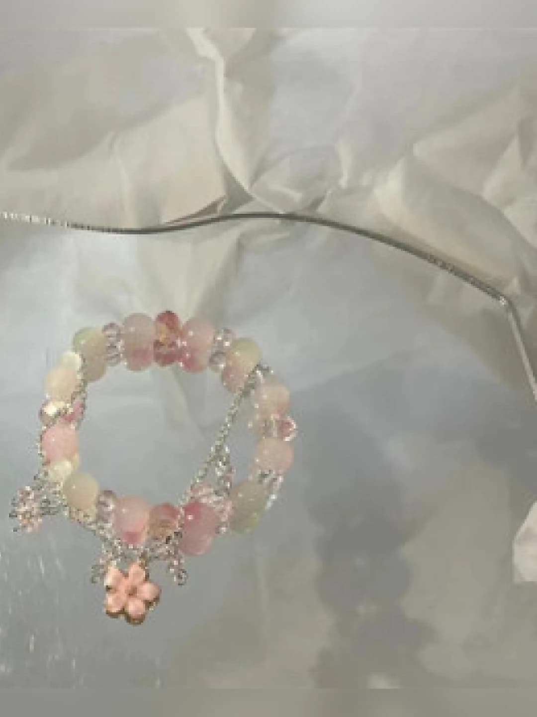 Pink pearl peach bracelet