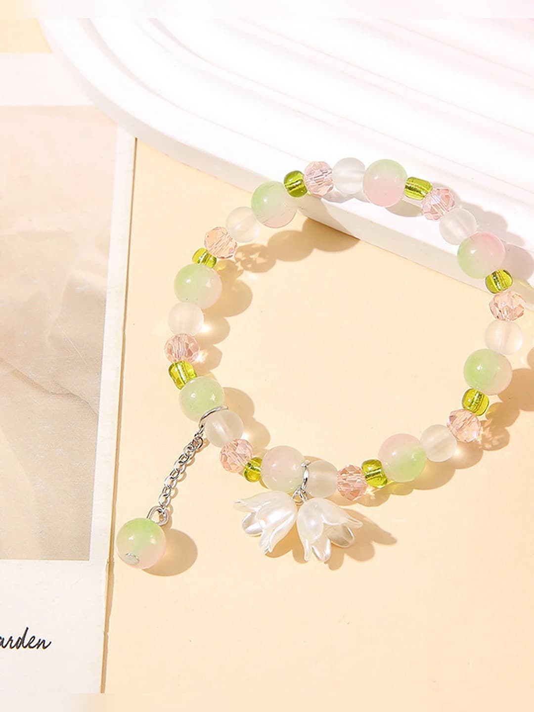 Pink-green gradient bracelet