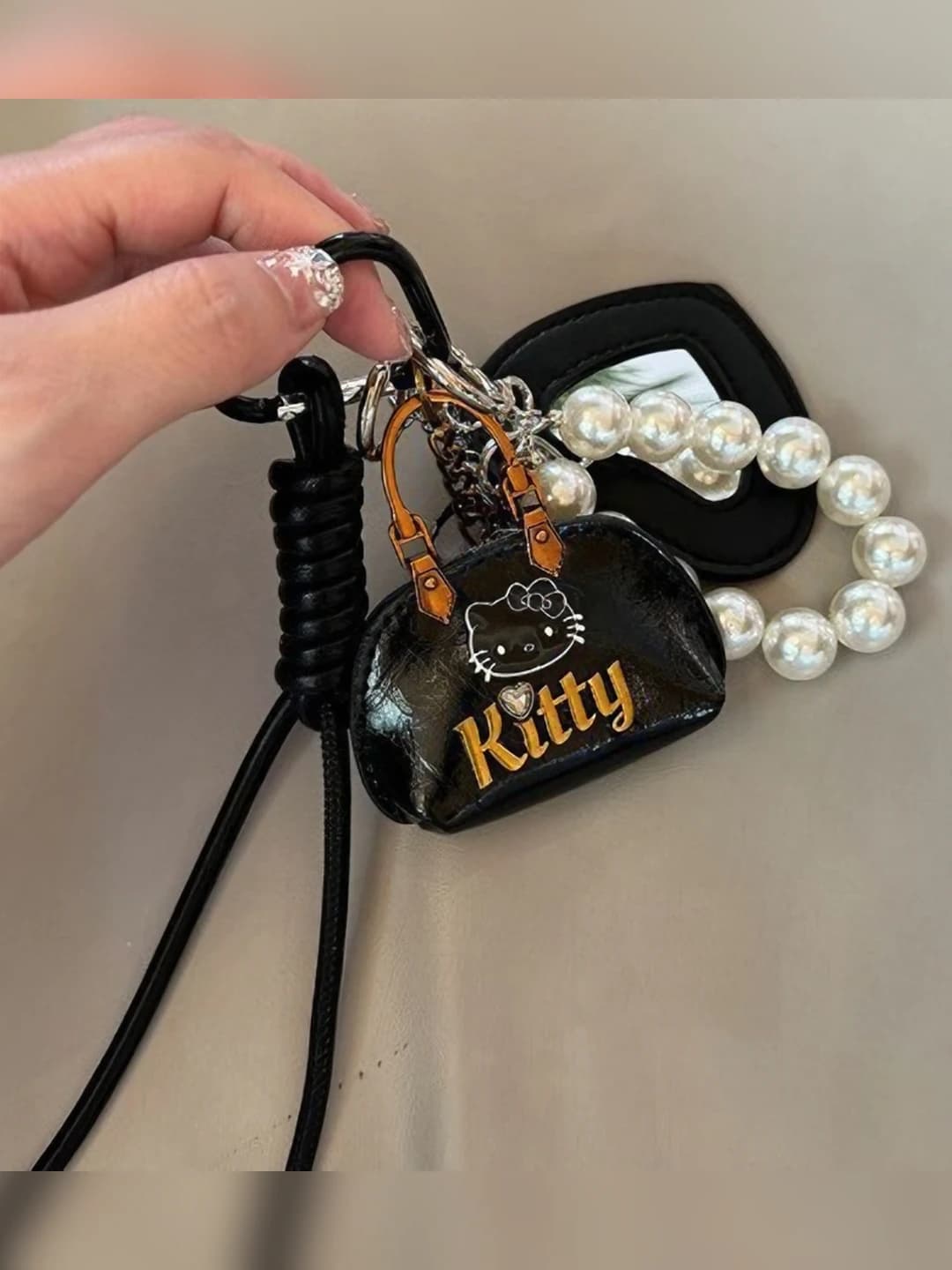 Black cat bag charm