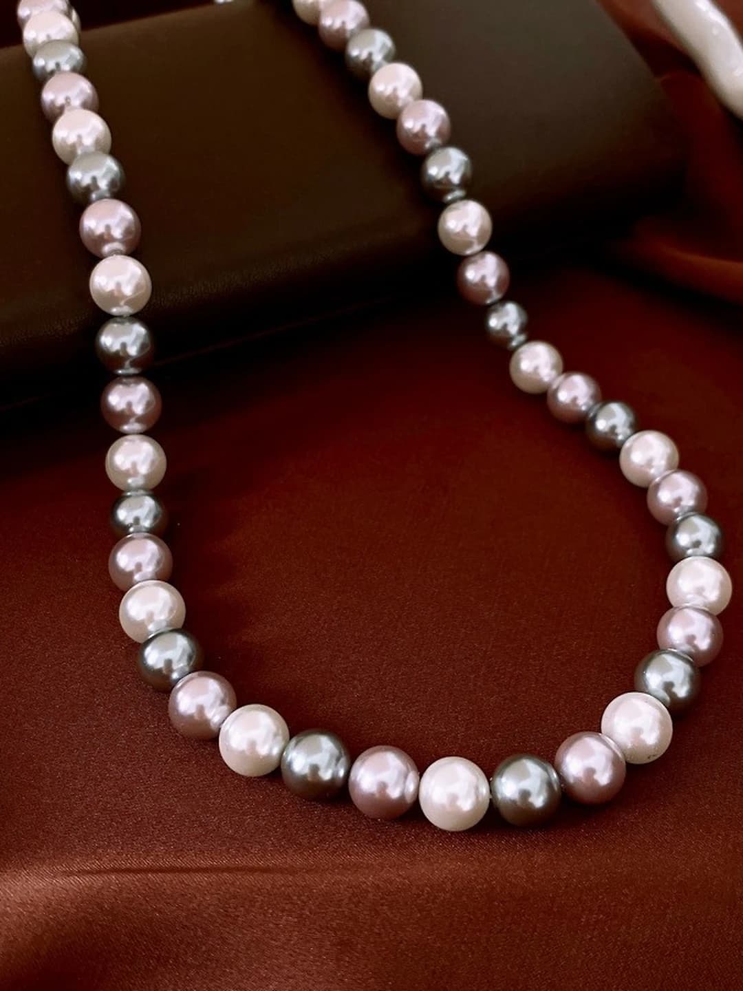 Silver, white, pink