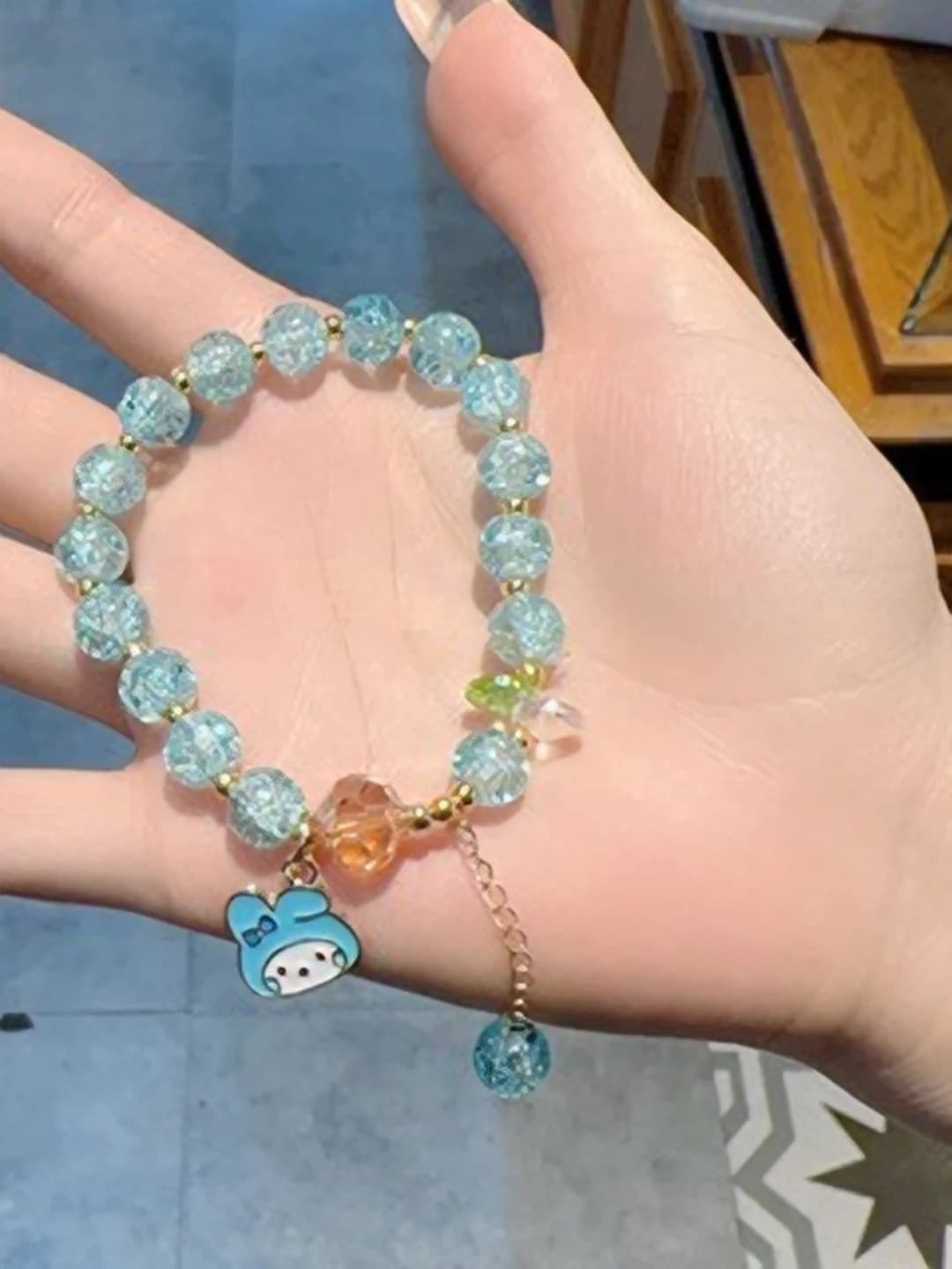 Blue Melody engraved bracelet