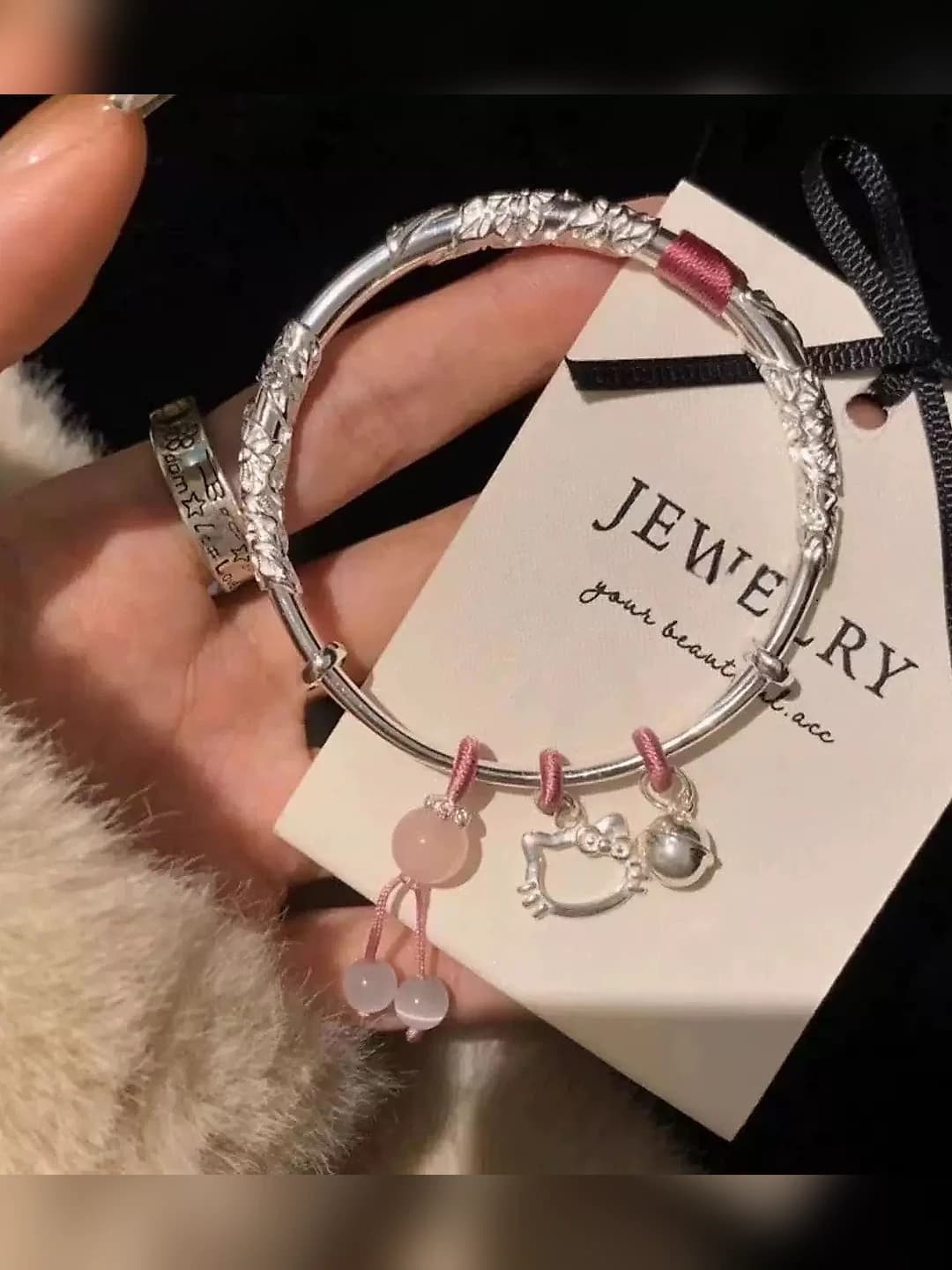 Pink KT Cat Bracelet