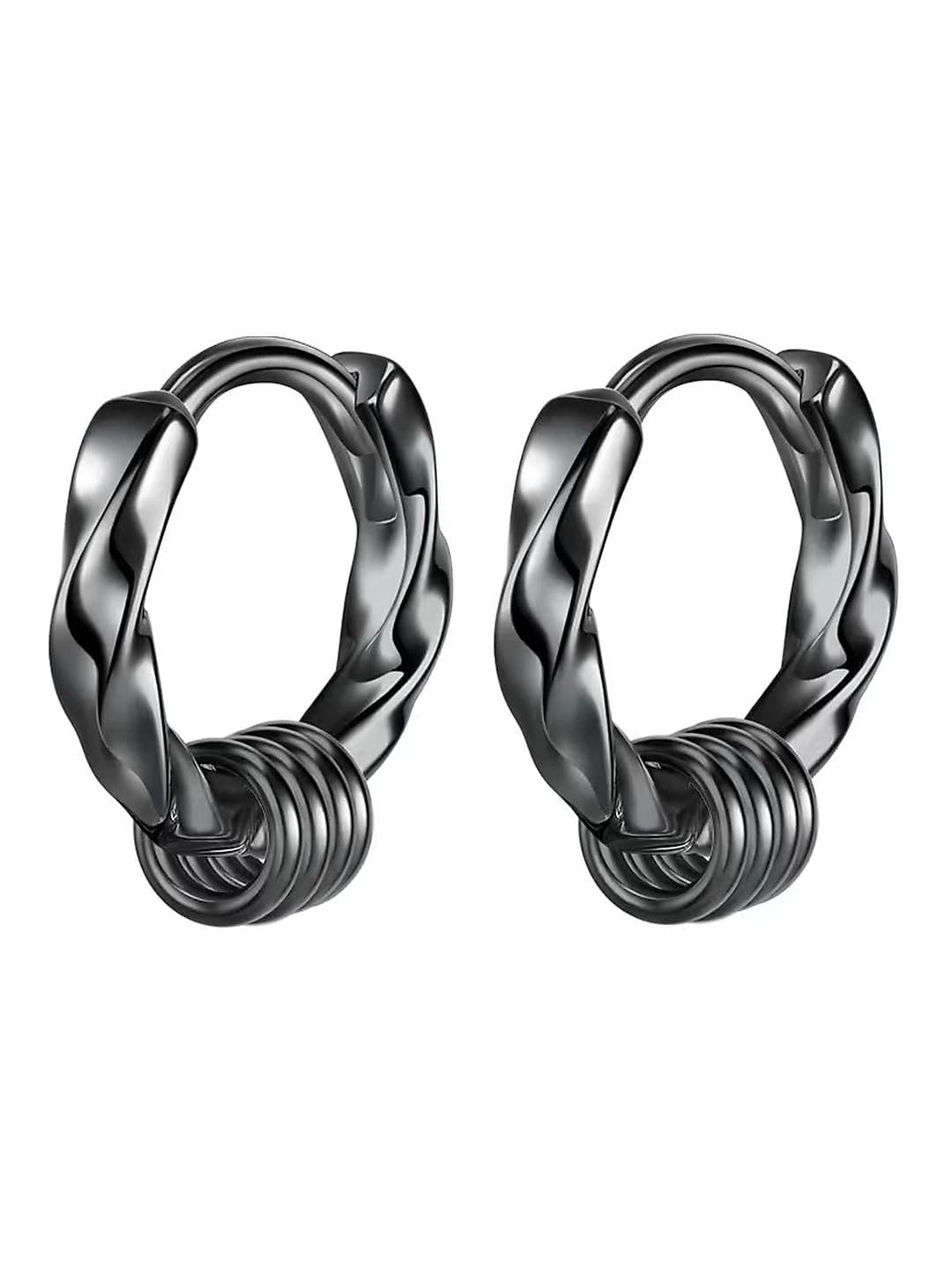 2.5*12mm закрученный 4 кольца чёрный