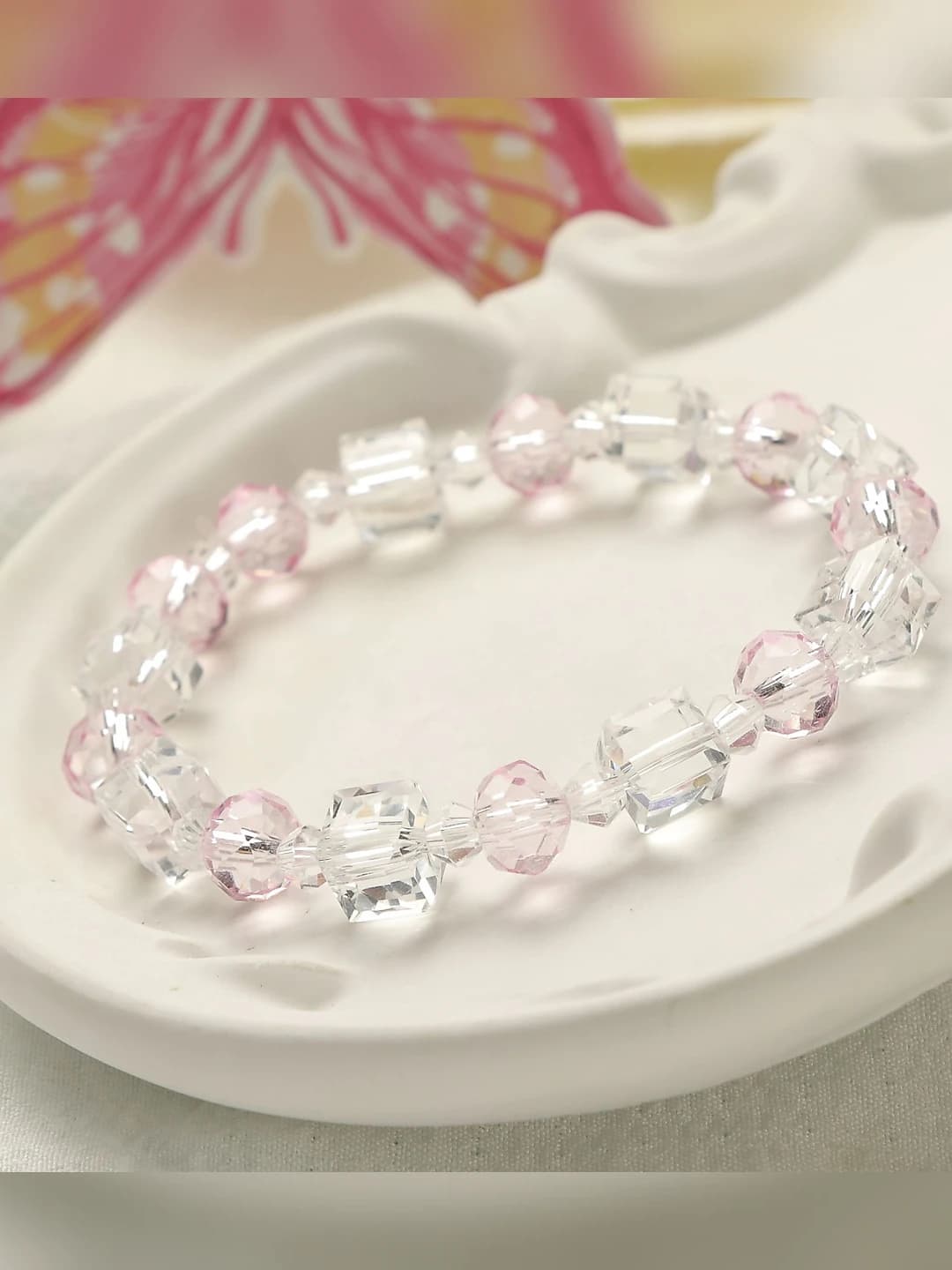 Cube crystal pink