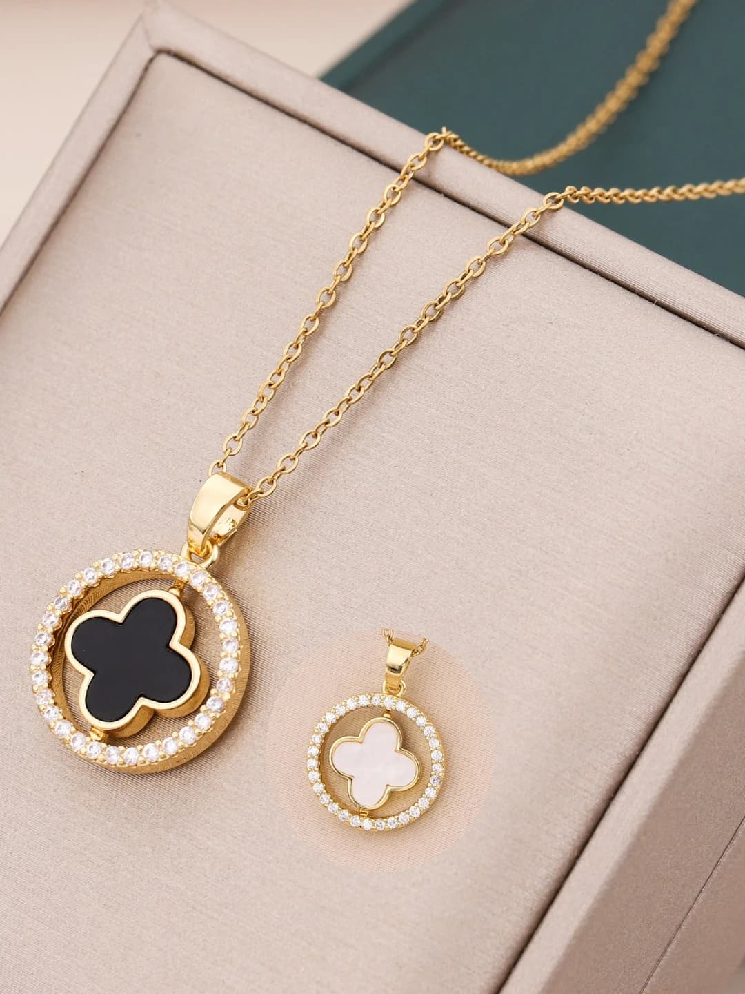 9167-Gold black-white double-sided