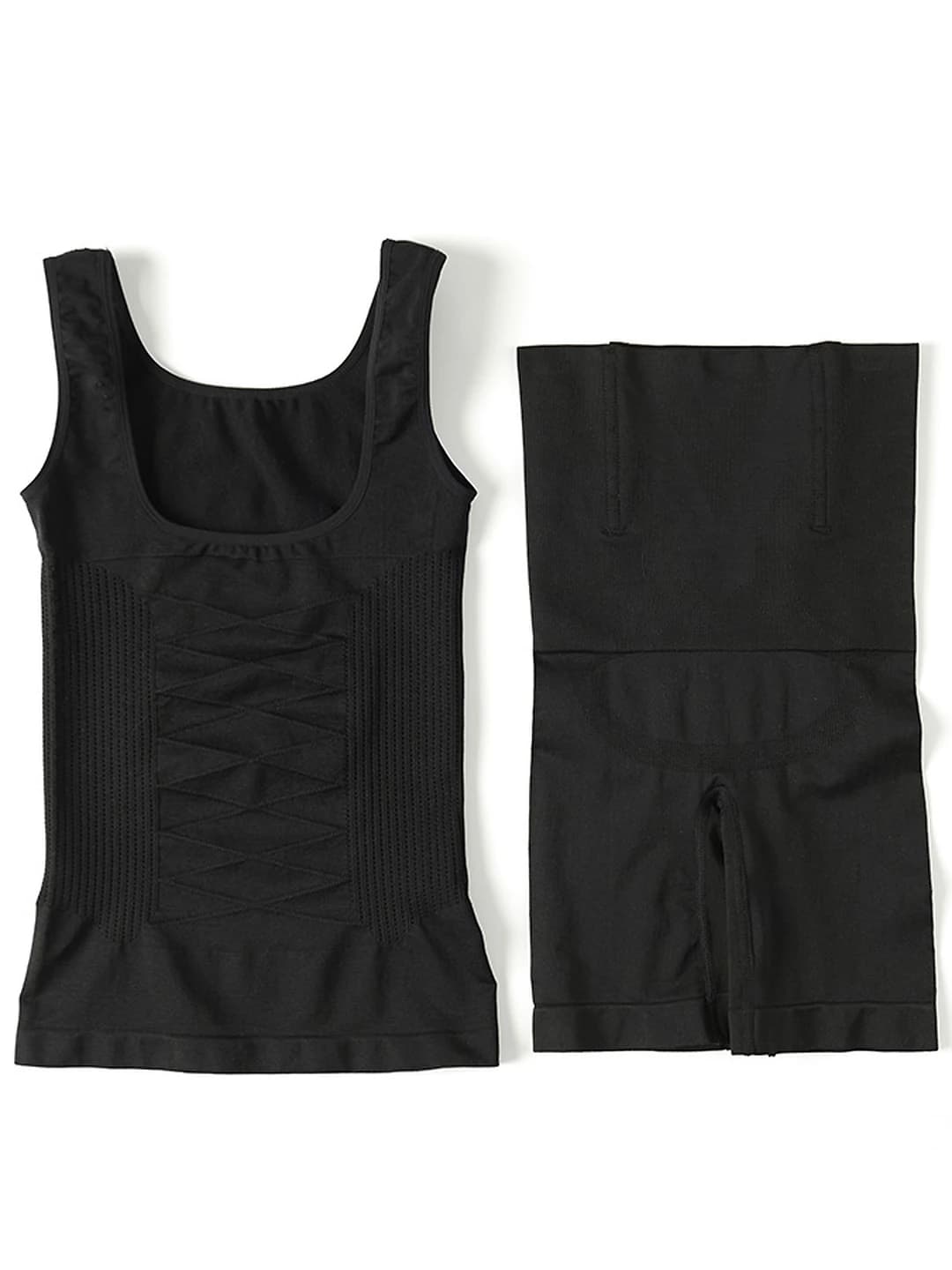 Women's shapewear set: U-panel vest and shaping briefs