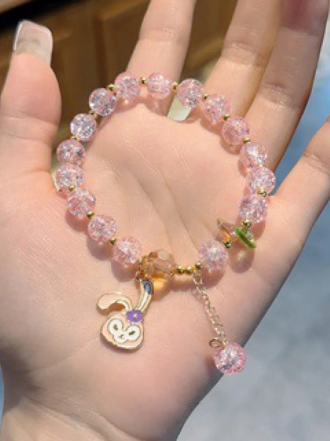Pink StellaLou engraved bracelet