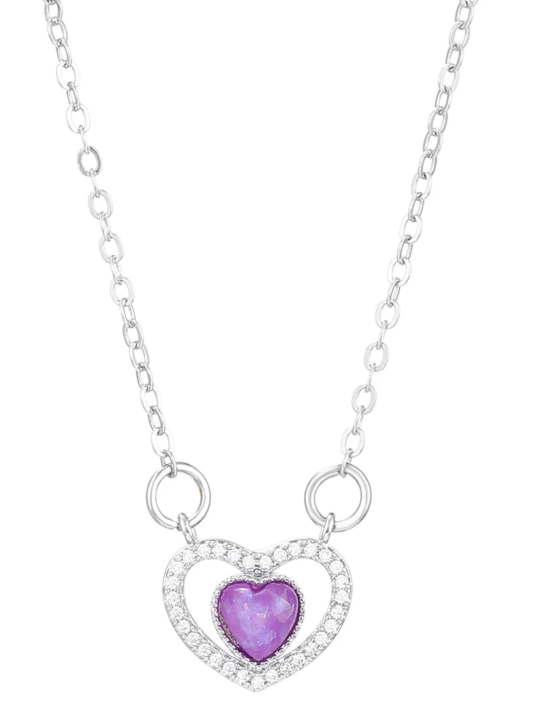 19 White gold heart