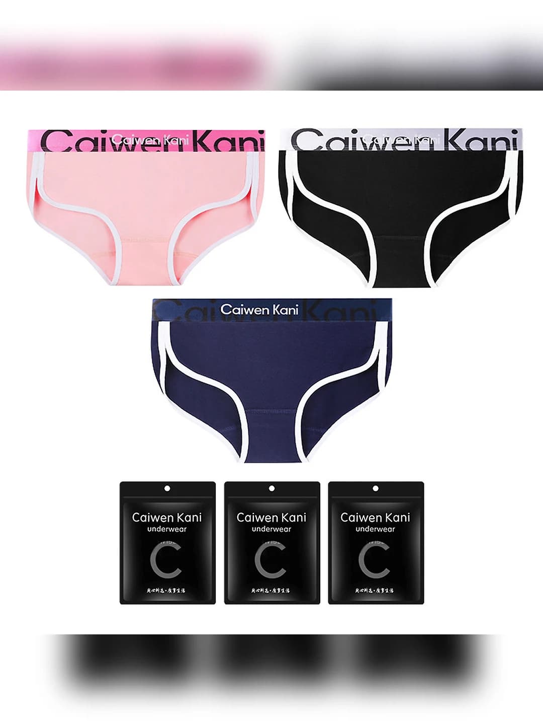 Ayollar Katta chet gradient 068 3 dona (Qora+Ko'k+Pushti)