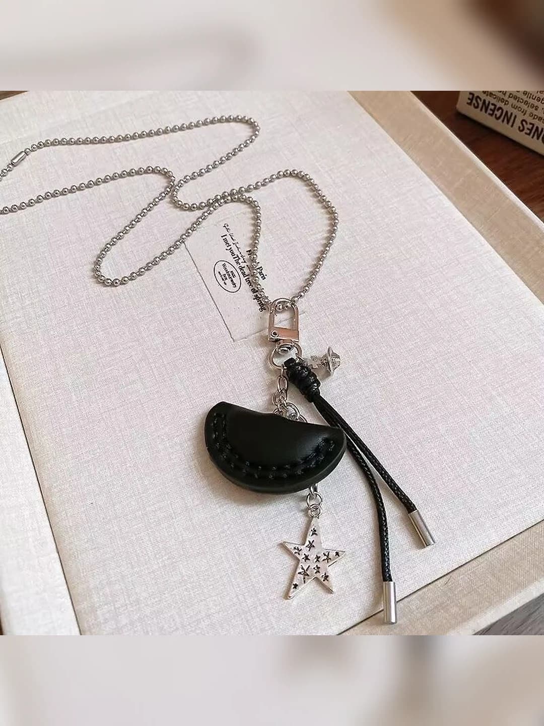 Cross black necklace