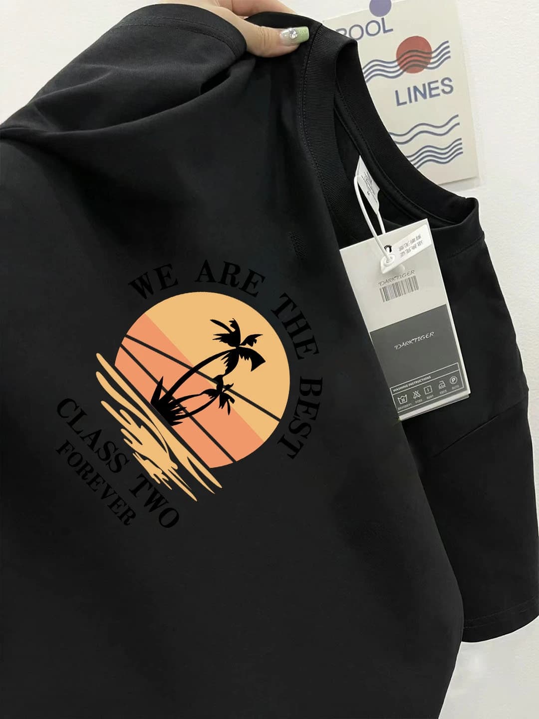 Coconut Tree Letter Black