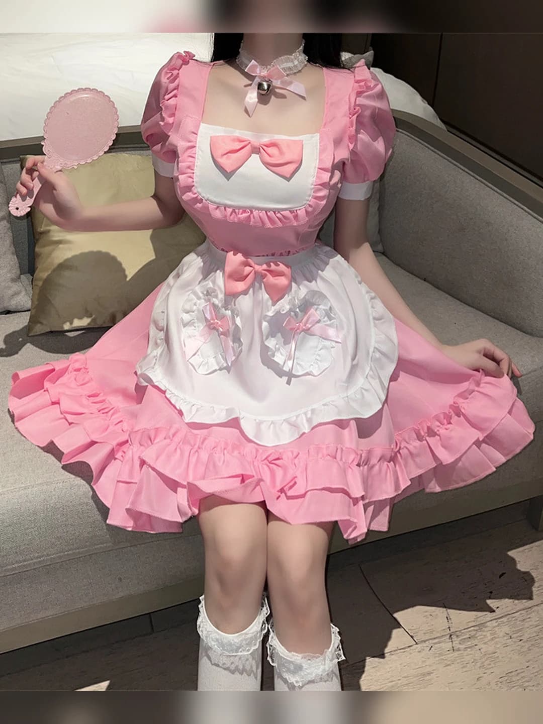 Ayollar uchun karnaval uchun kiyimlar: xristian cosplay ko'ylagi, lo-lita to'plami, 70-80% poliester