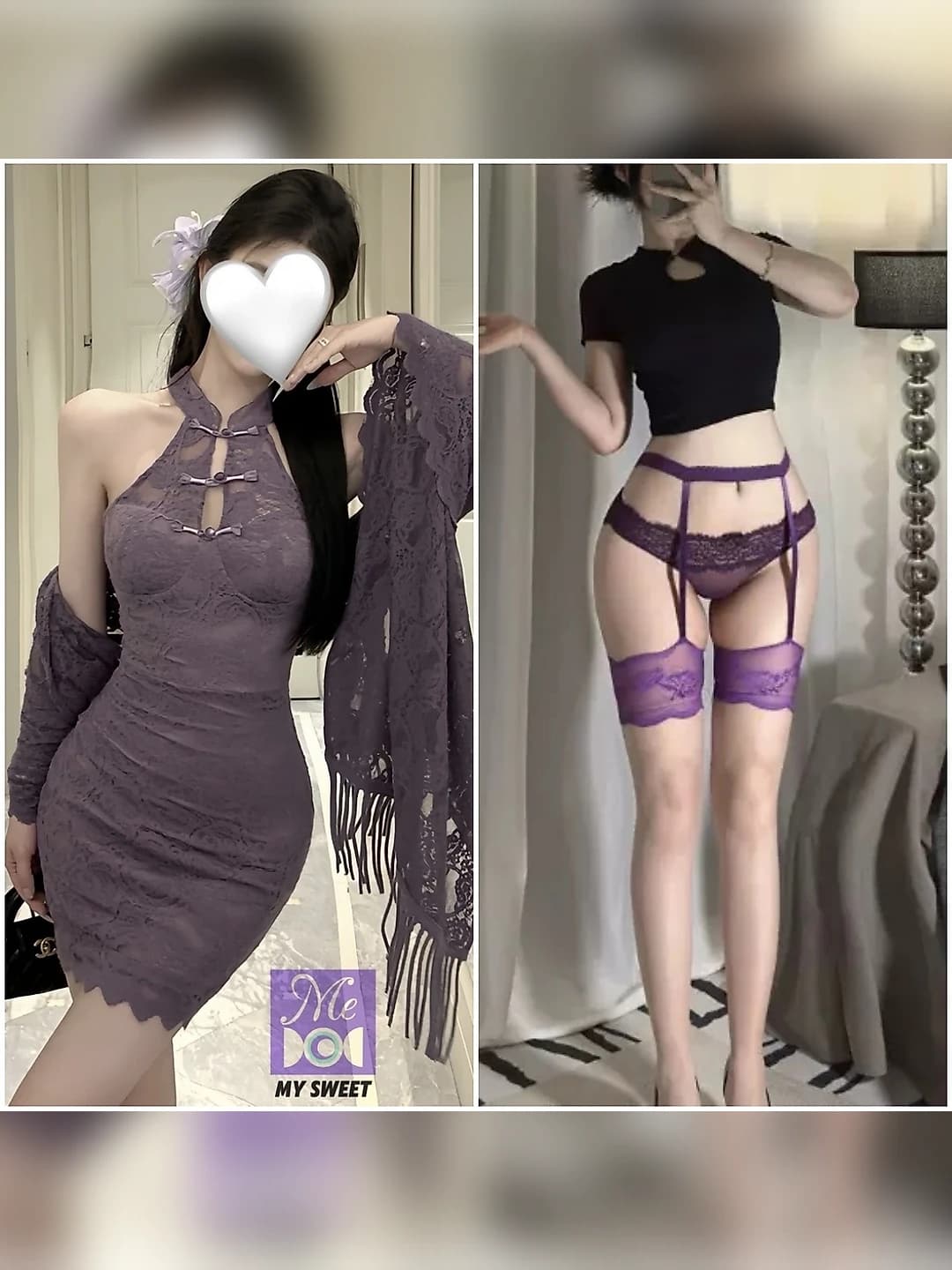 Qipao + bir xil ip chorvoni