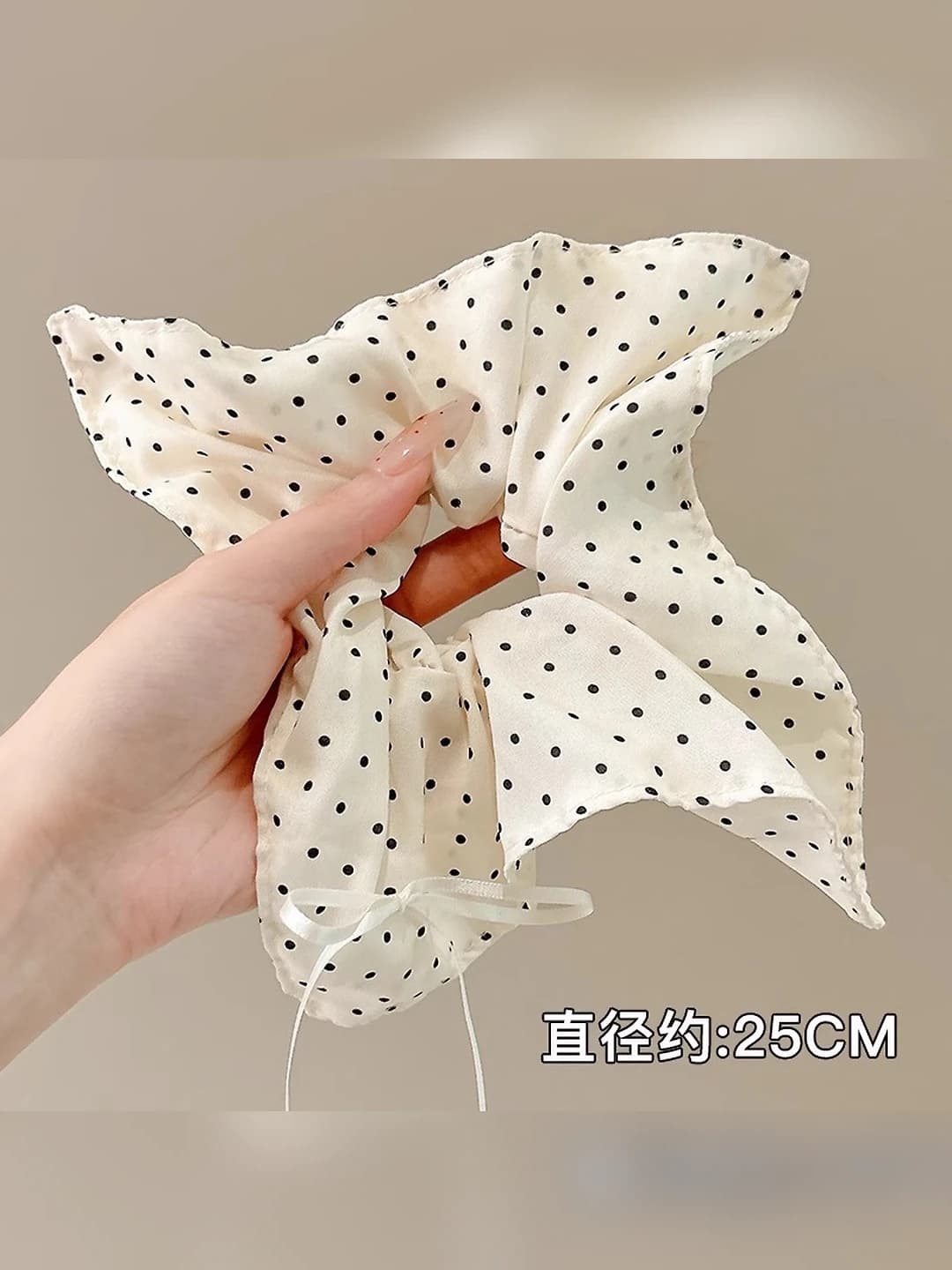 2# Polka Dot Bow Hair Tie