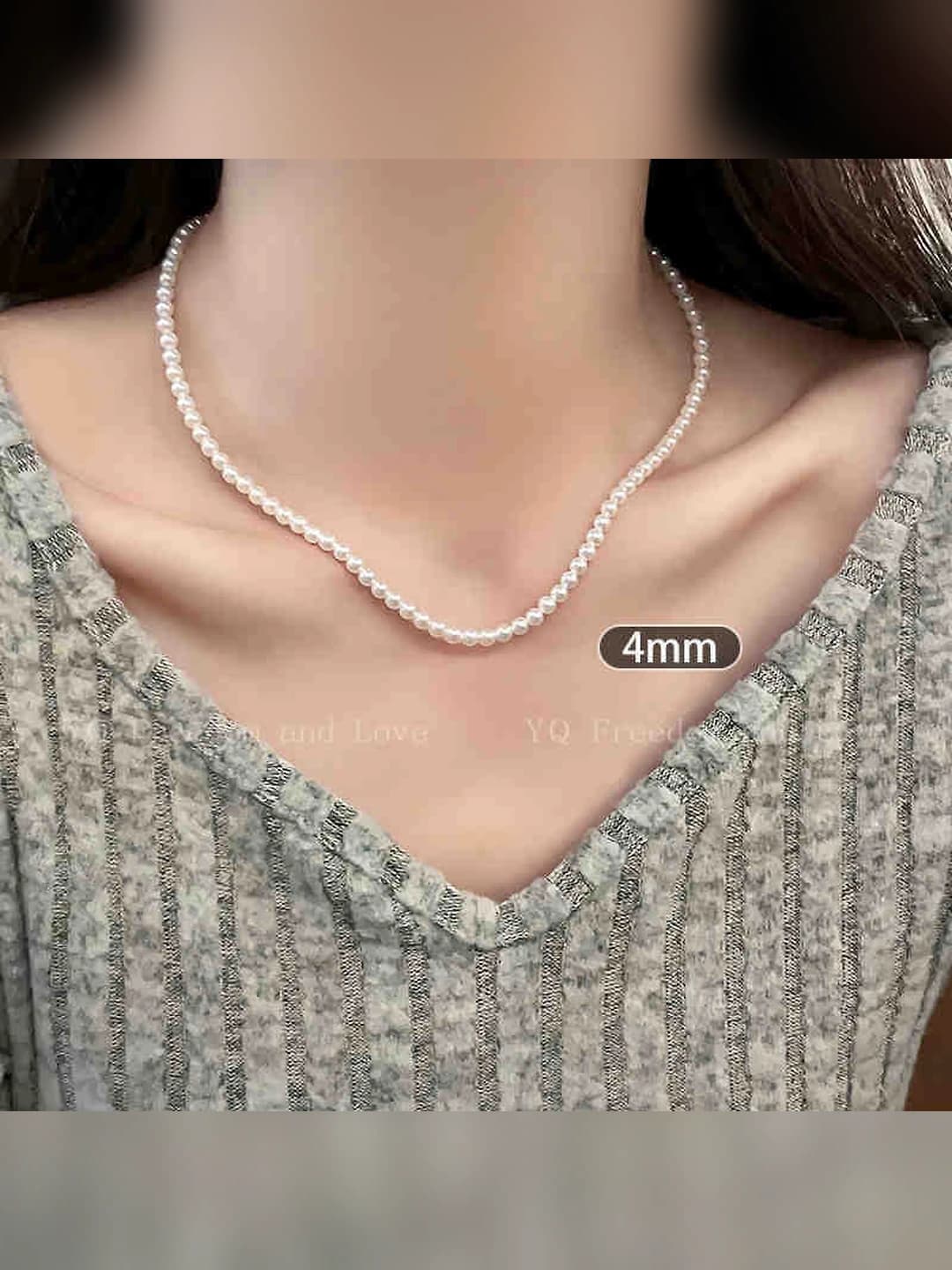 4MM glass pearl [Yuanbao clasp]