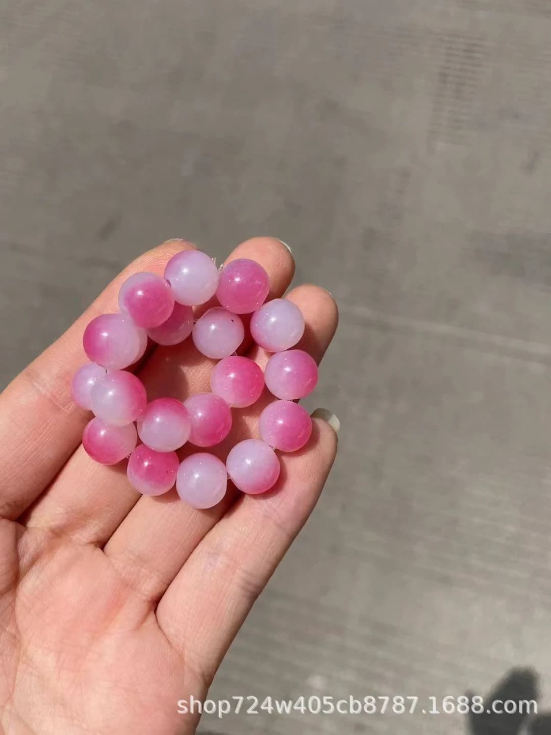 10m small clear pink glass