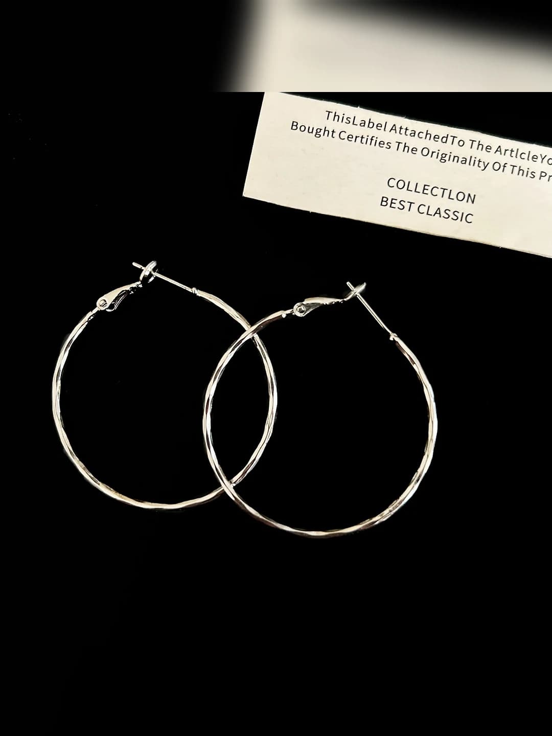 Серебряные серьги 4cm