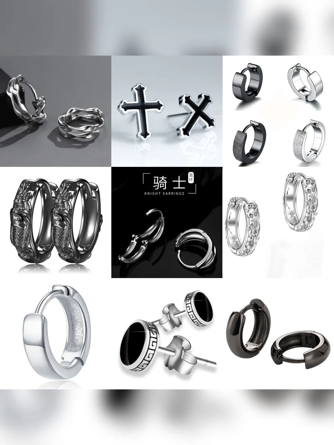 Women's round earrings, versatile style