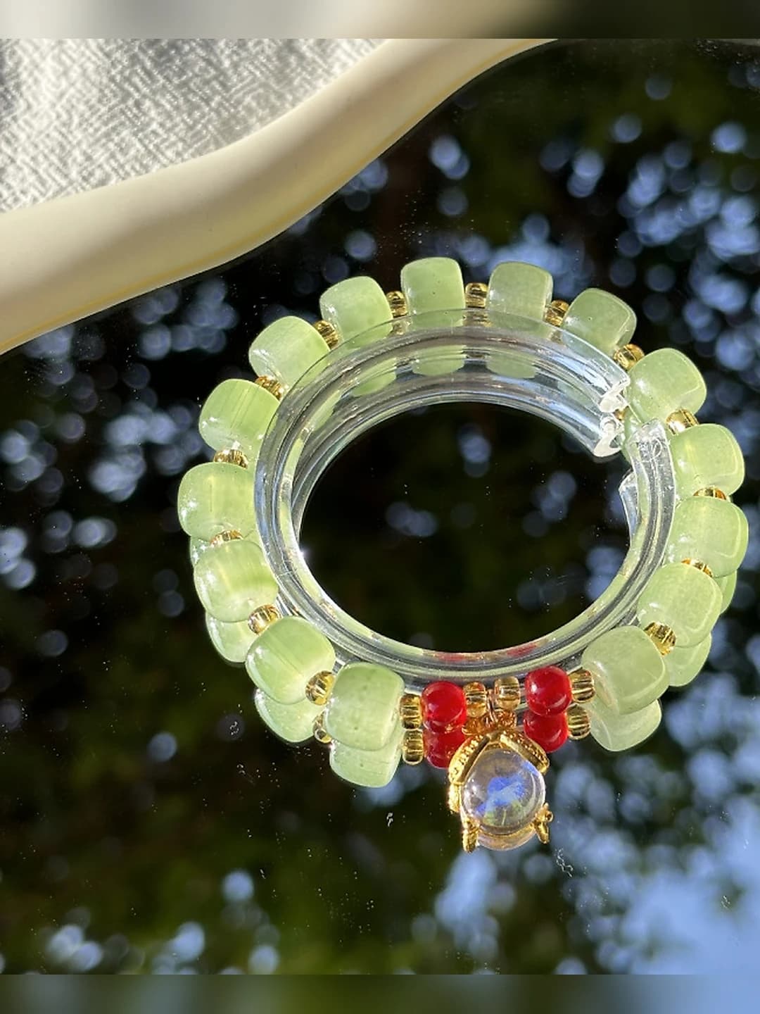 Teal firefly bracelet