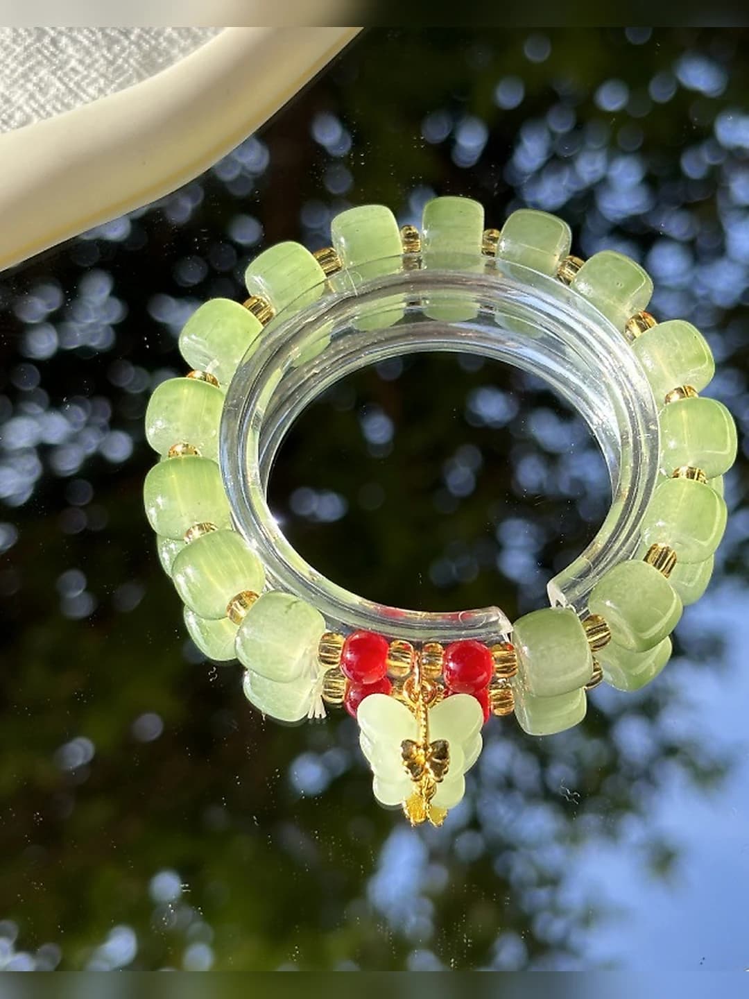 Teal butterfly bracelet