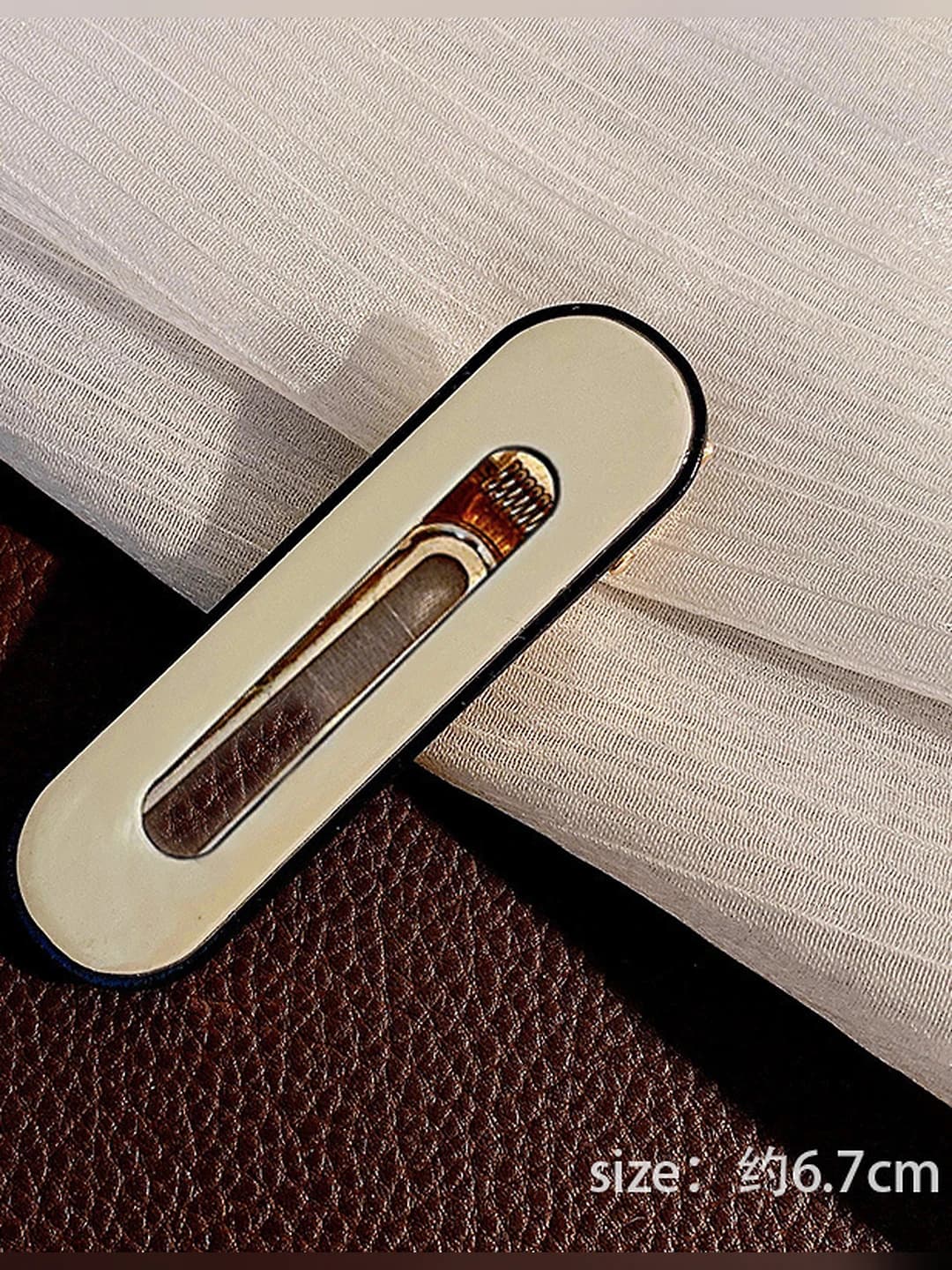 11# White oval clip