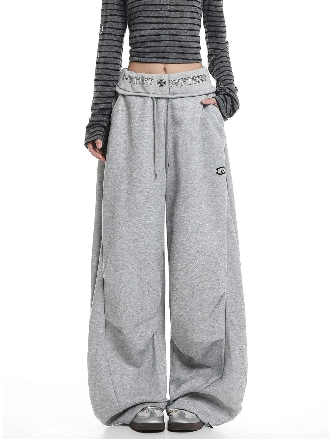 Women's casual sports sweatpants: loose fit, slimming, high waist, trousers, casual style