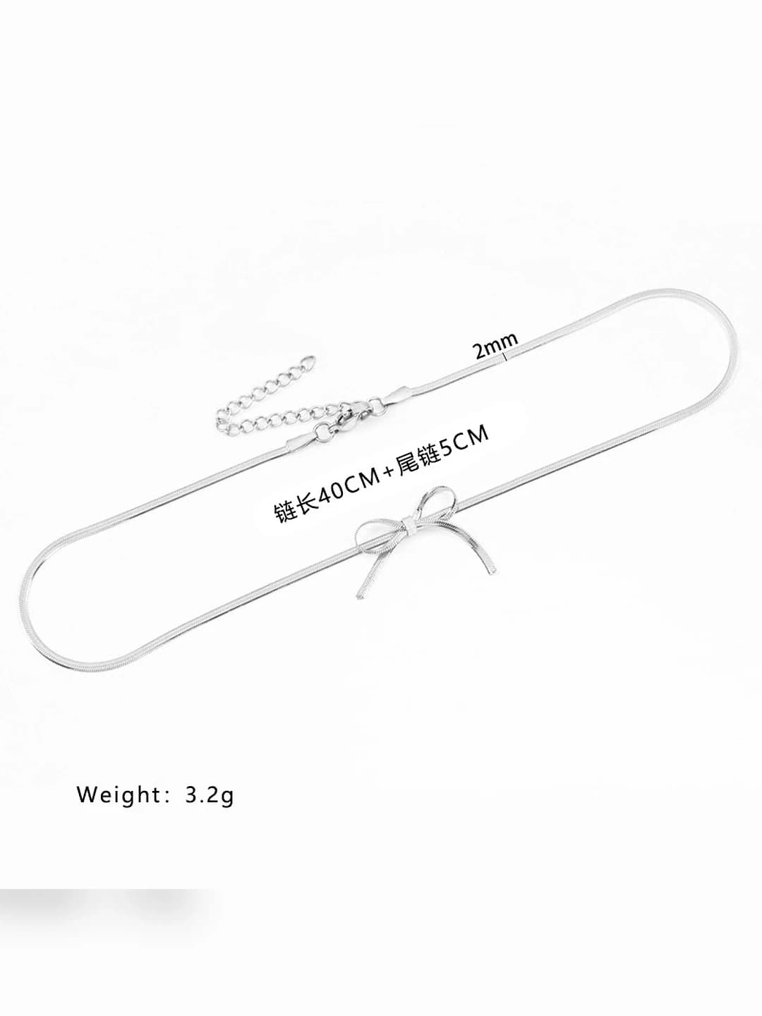 Ожерелье 2mm*40+5cm