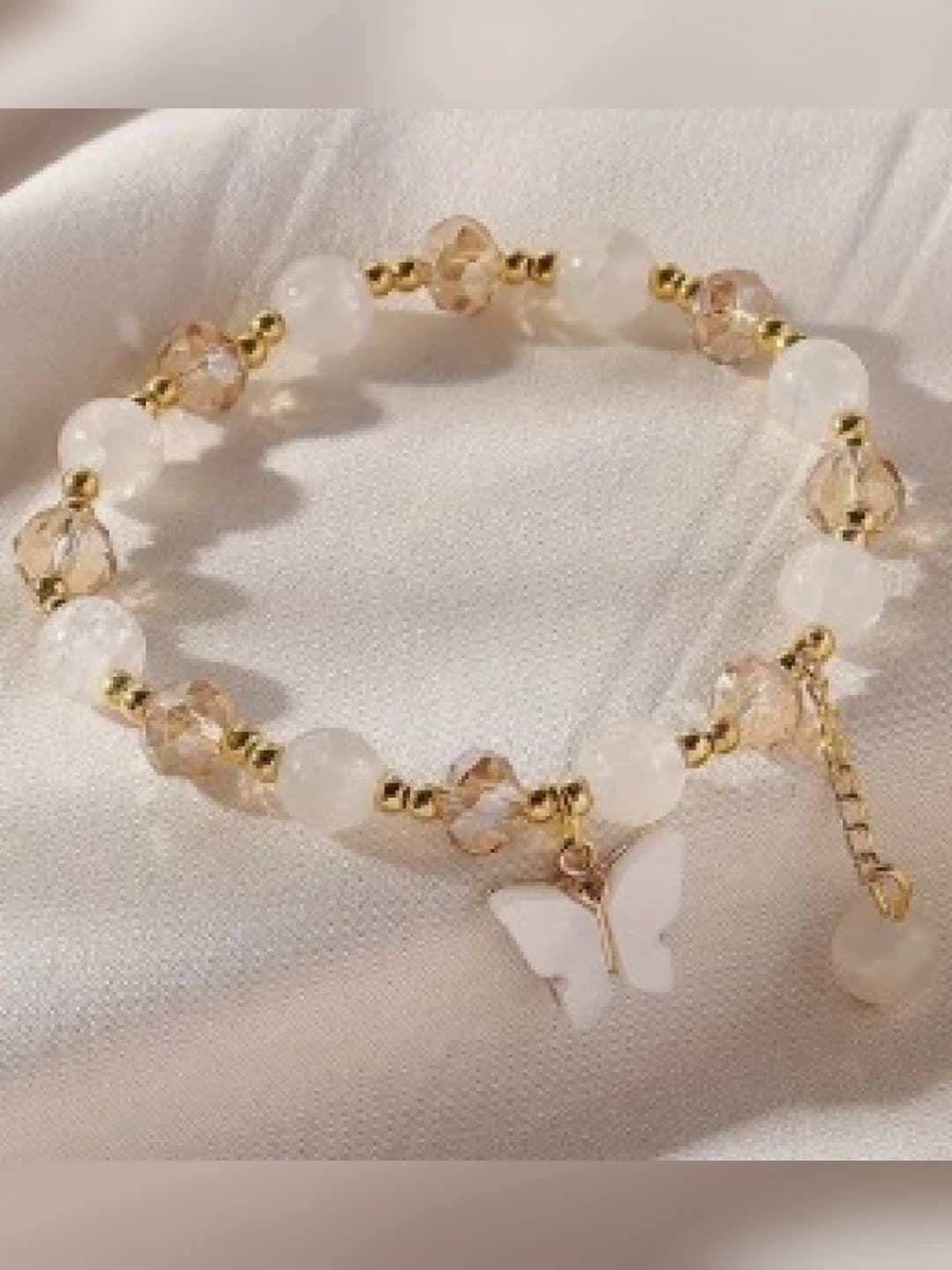 White crystal butterfly bracelet