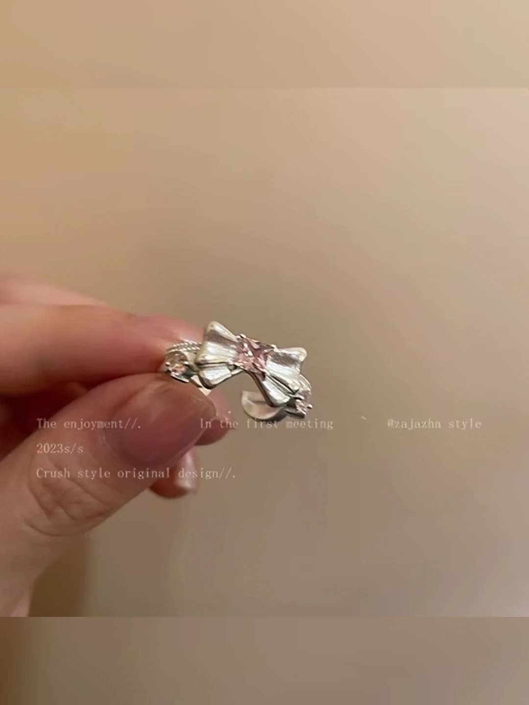 Silver, butterfly ring