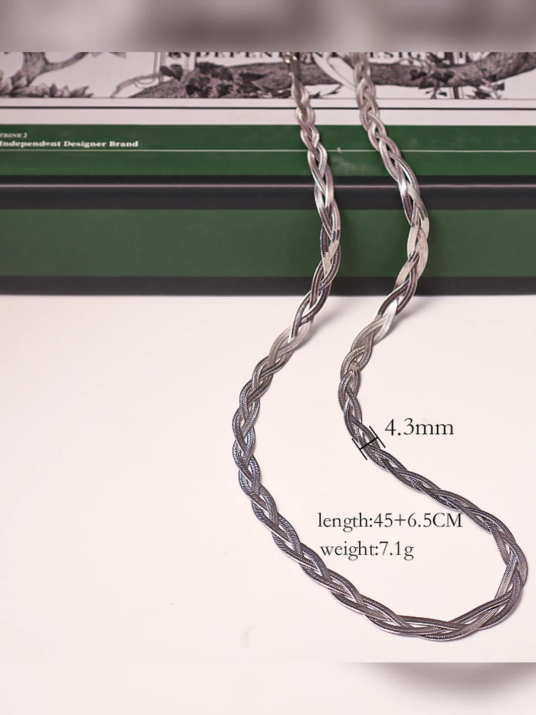 Blade necklace, small, steel