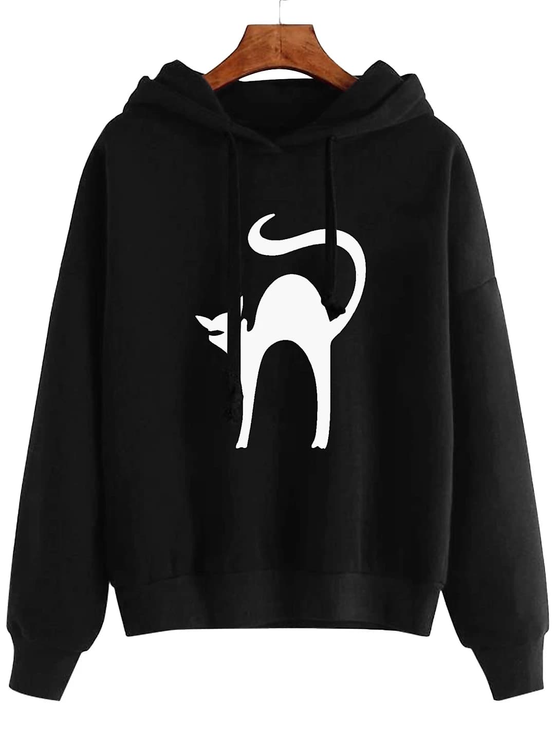 Women's printed sweatshirt for autumn-winter 2026, v-neck, long sleeve, casual style