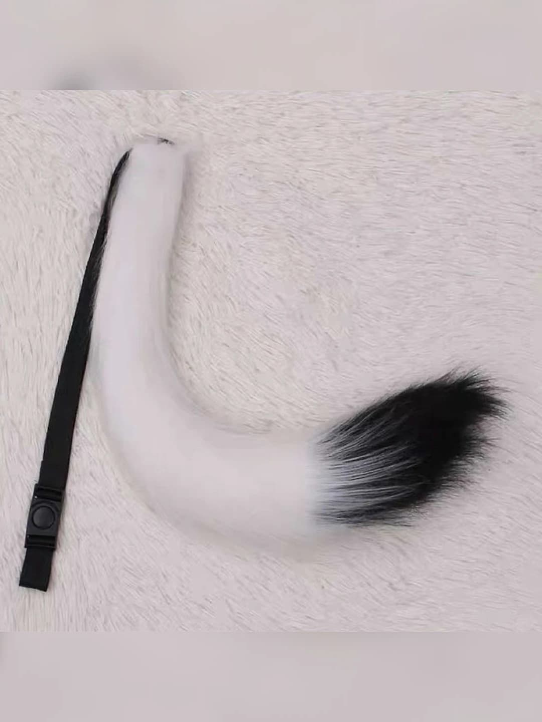 Women's faux fox tail headband, long fluffy accessory for cosplay and anime
